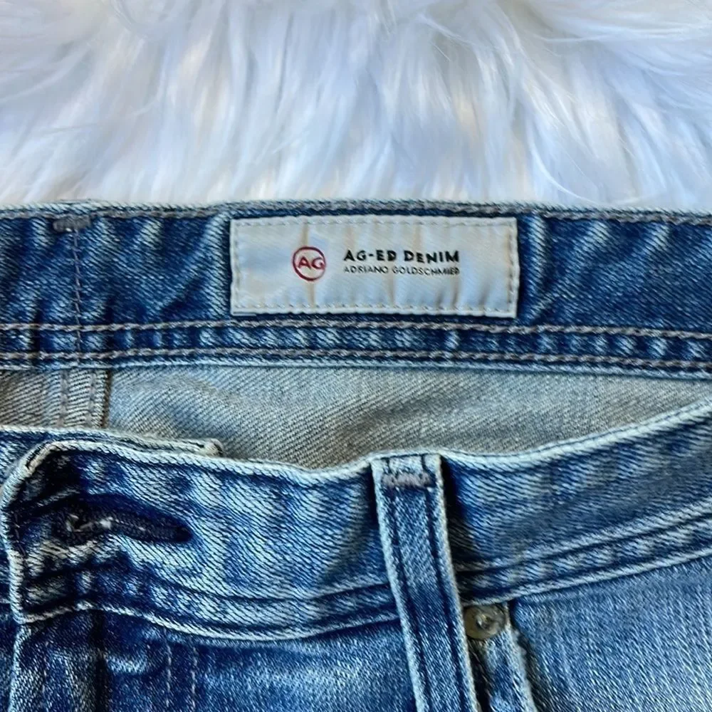 Ag-ed Denim Mens Jeans Size33 Slim High Rise Straight Made in USA size 33R - Picture 6 of 13